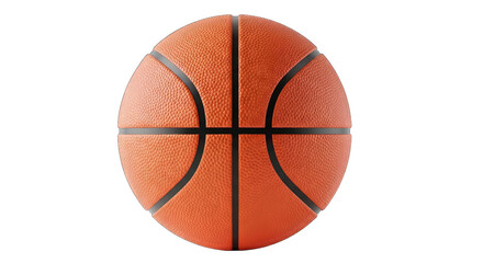 Fototapeta premium Orange basketball isolated on transparent background sports equipment illustration