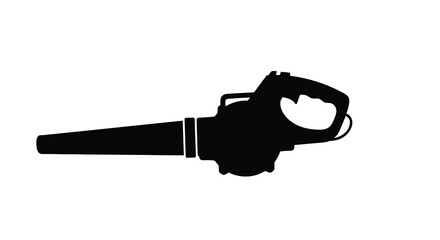 Black silhouette of a handheld leaf blower side view © Design lens