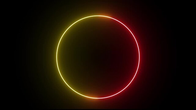 Neon text circle