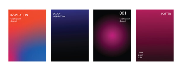 Bright color background with mesh gradient texture for minimal dynamic cover design.  Templates for brochures, posters, banners, flyers and cards.  © REFAT