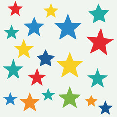 Fototapeta premium Colorful star pattern on beige