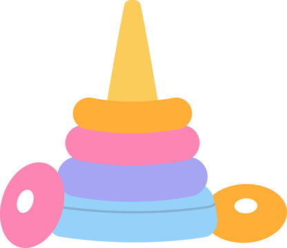 Soft Baby Stacking Toy Clipart Birthday Invitation