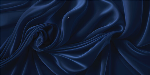 Obraz premium Smooth elegant blue satin fabric background featuring luxury purple curves and soft shiny silk drapery for an elegant textile backdrop