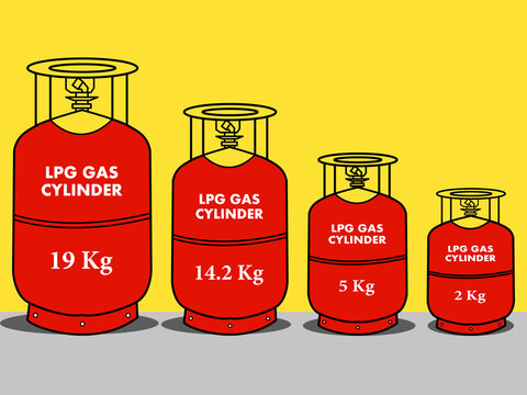 LPG Gas Cylinder Set with Different Butane Gas Cooking Gas