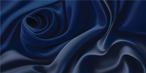 Fototapeta premium Abstract vector background luxury blue cloth or liquid wave or wavy folds of grunge silk texture satin velvet material, luxurious background or elegant wallpaper