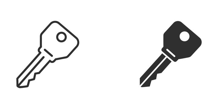 Contrast between a white and a black key illustration