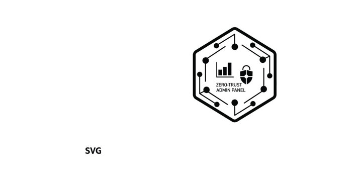 Hexagonal logo representing a zero-trust security admin dashboard interface