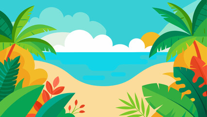 Obraz premium tropical parrot enjoying a refreshing drink by the sea