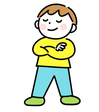 威張る男の子