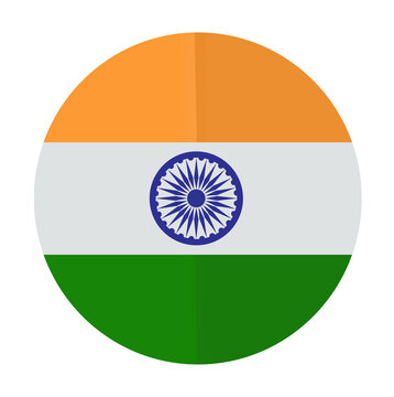 Indian Natinal Flag with blue colour Ashok Chakra on the middle