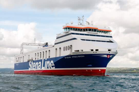 Stena Precision (formerly Seatruck Precision) at sea in Belfast Lough