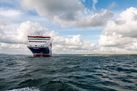 Stena Precision (formerly Seatruck Precision) at sea in Belfast Lough
