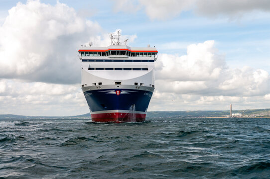 Stena Precision (formerly Seatruck Precision) at sea in Belfast Lough