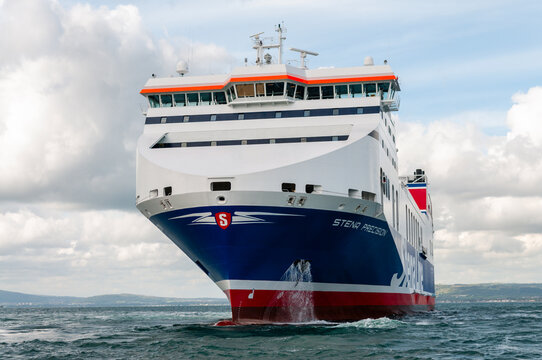 Stena Precision (formerly Seatruck Precision) at sea in Belfast Lough