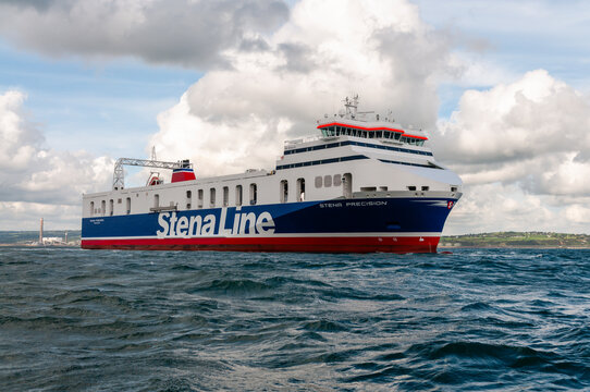 Stena Precision (formerly Seatruck Precision) at sea in Belfast Lough