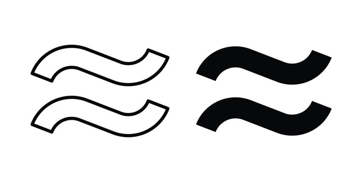 Approximately equal icon - Vector design set