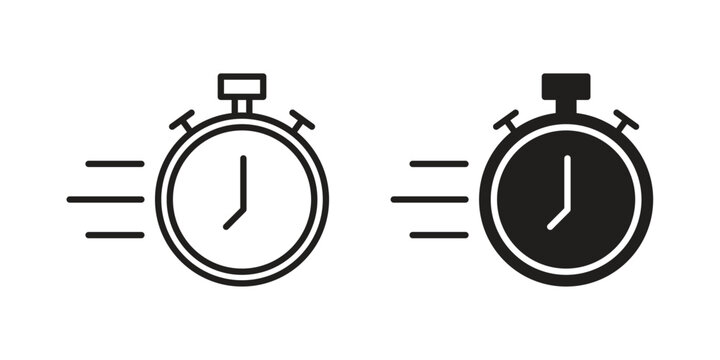 Quick time icon concept design set. Icon Element For Design