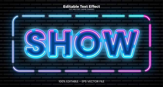 Show editable text effect in new modern trend style