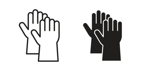 Obraz premium safety gloves icon concept design set. Icon Element For Design
