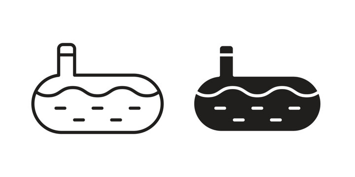 Sewerage tank icon concept design set. Icon Element For Design