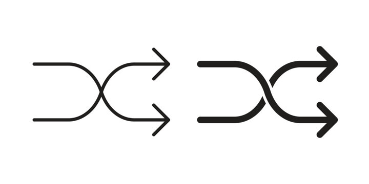 Shuffle icon concept design set. Icon Element For Design