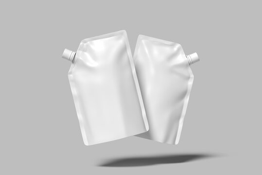 Spout Pouch Packaging Blank Mockup