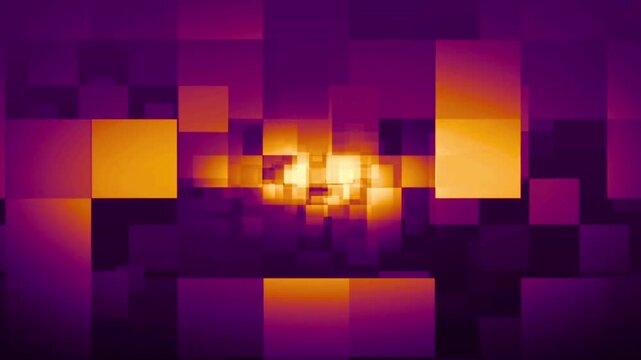 Modern Geometric Pattern Animation with Shifting Rectangular Shapes and Vibrant Orange Gradient Tones.
