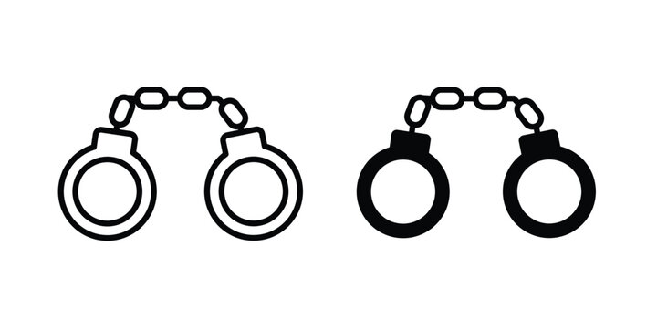 Handcuffs icon - Vector design set