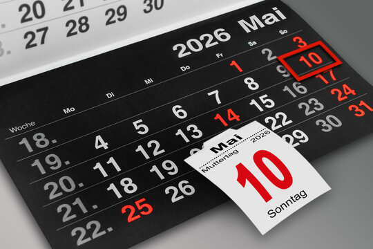 Deutscher Kalender 10. Mai 2026  Muttertag