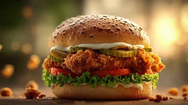 Surreal Two Grilled Sausages Floating with Massive Burst of Smoke and Steam