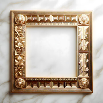 Luxury Gold Greek Key Frame