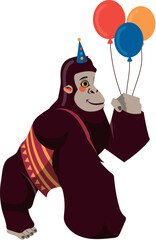 gorilla cartoon style © HstrongART