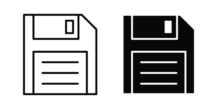Save file icon - Vector design set