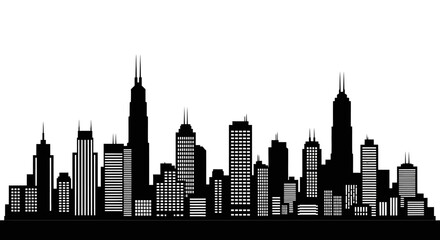 Fototapeta premium Chicago City Skyline Urban Landscape Architecture.