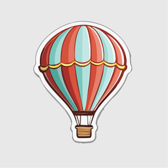 Fototapeta premium Vintage Hot Air Balloon Illustration