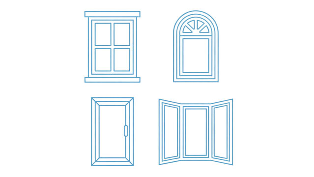 Flat pack wardrobe and cabinet icons