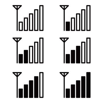 スマートフォンの電波状況を表すイラスト