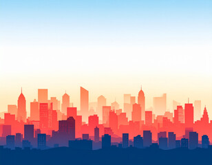 Fototapeta premium Urban Skyline Gradient Horizon