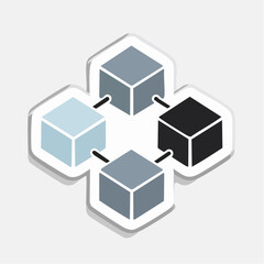 Obraz premium Blockchain Network Concept