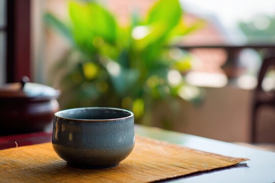 植物に囲まれた居心地の良い空間で、お茶を飲みながら穏やかなひとときをお過ごしください