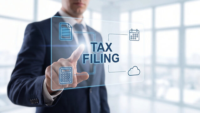 Tax filing digital process framework integrating document preparation calculation scheduling and cloud based submission for streamlined individual and corporate compliance management