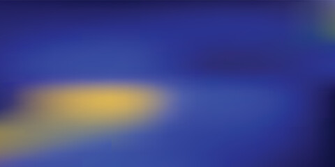 Obraz premium abstract gradient background featuring a blend of deep royal blue, cobalt, and soft golden yellow tones.