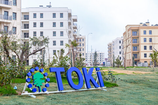 Modern apartment complex by Housing Development Administration (TOKI) in Antakya, Emek Neighborhood. Antakya, Hatay, T&uuml;rkiye - January 23, 2026.
