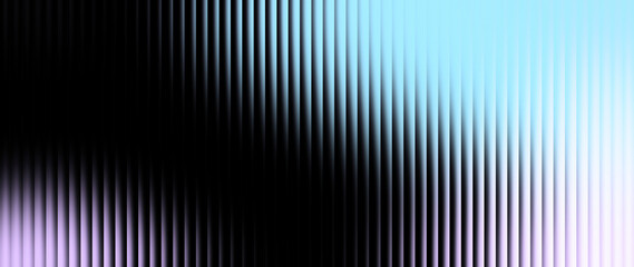 Vertical ribbed abstract visual featuring bright cyan, pale silver, and vivid blue and smooth sleek gradients, for a digital corporate landing page and branding. © Reazy Studio