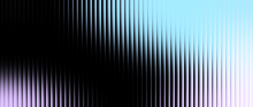 Vertical ribbed abstract visual featuring bright cyan, pale silver, and vivid blue and smooth sleek gradients, for a digital corporate landing page and branding.