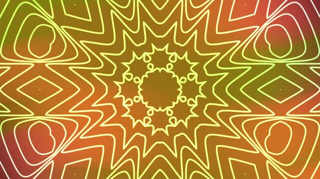 Abstract symmetrical pattern with a warm color gradient suitable for backgrounds, textiles, prints, and digital designs for a cohesive look.