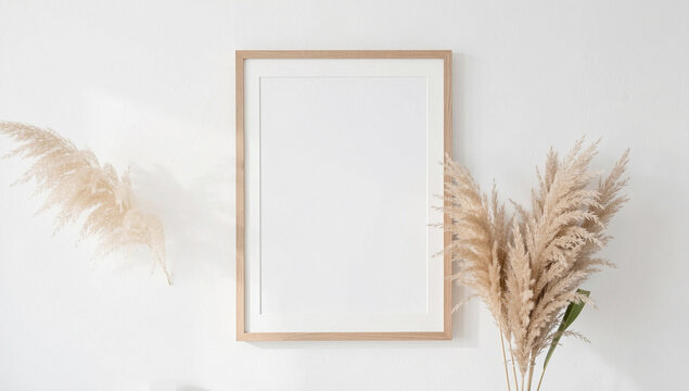 An empty canvas wall hanging with a natural aesthetic, awaiting your creativity.