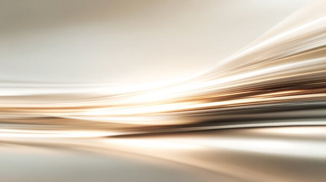 Abstract golden and white light streaks flow in smooth curves.