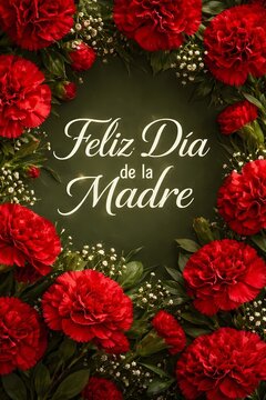feliz dia de la madre poinsettia