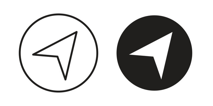 Navigate icon in line design. editable stroke icon vector. EPS10